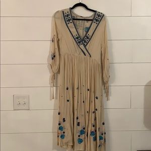 Worn once Free people embroidered dress
